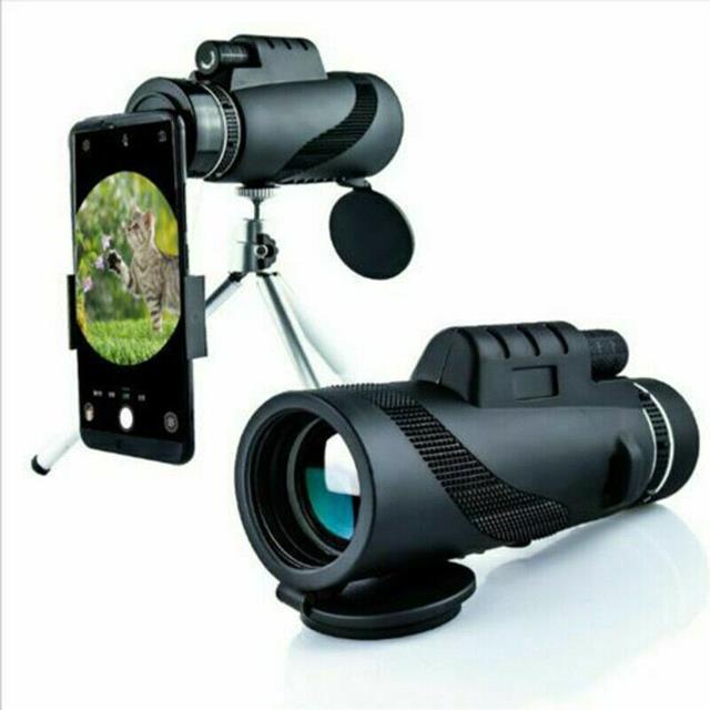 80x100 Hd Monocular Telescope Zoom Tripod Portable Camera Day/night Version Camping Phone Clip Outdoor Mobile Phone Accessories - Mobile Phone Lens - AliExpress