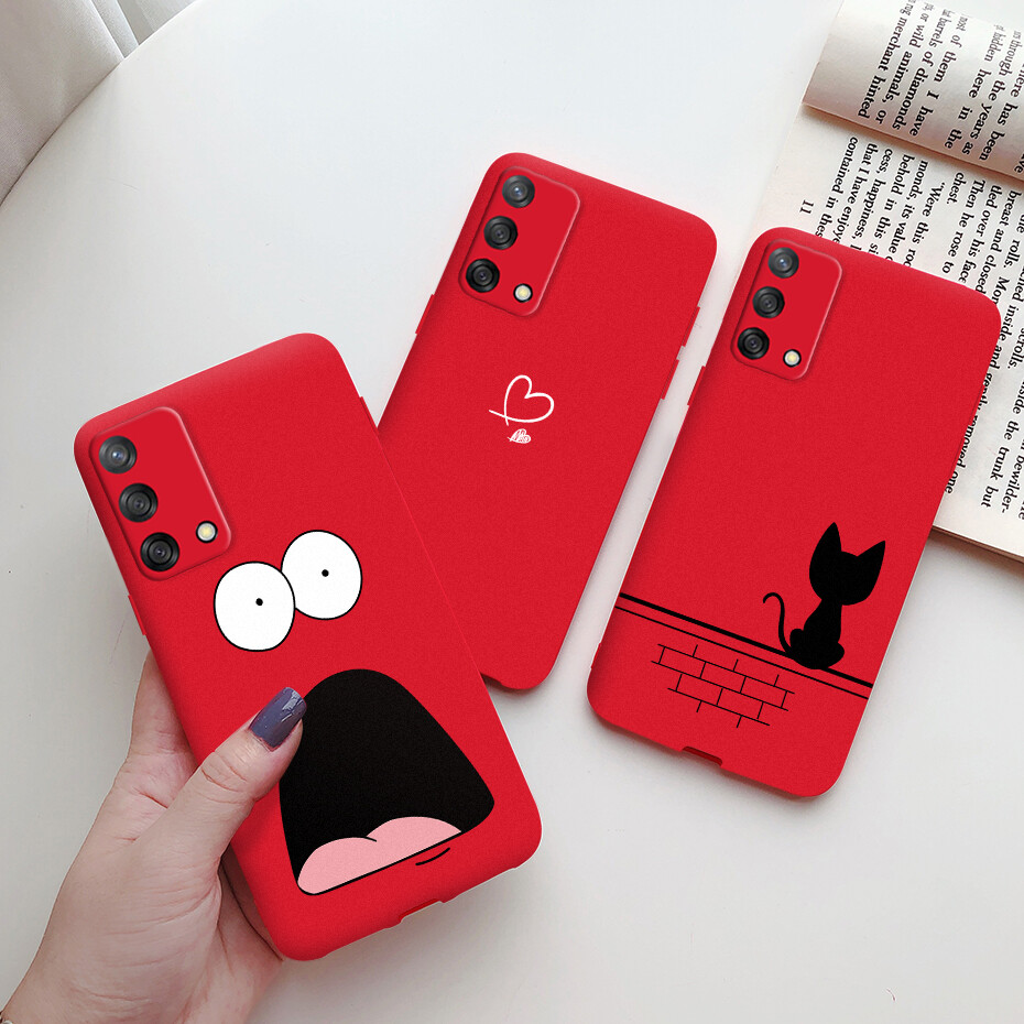 Ốp OPPO A74 2021, Ốp Điện Thoại Silicon Sơn Dễ Thương Ốp Mờ Mỏng Chống Sốc TPU Mềm OPPO A74 4G 6.43"