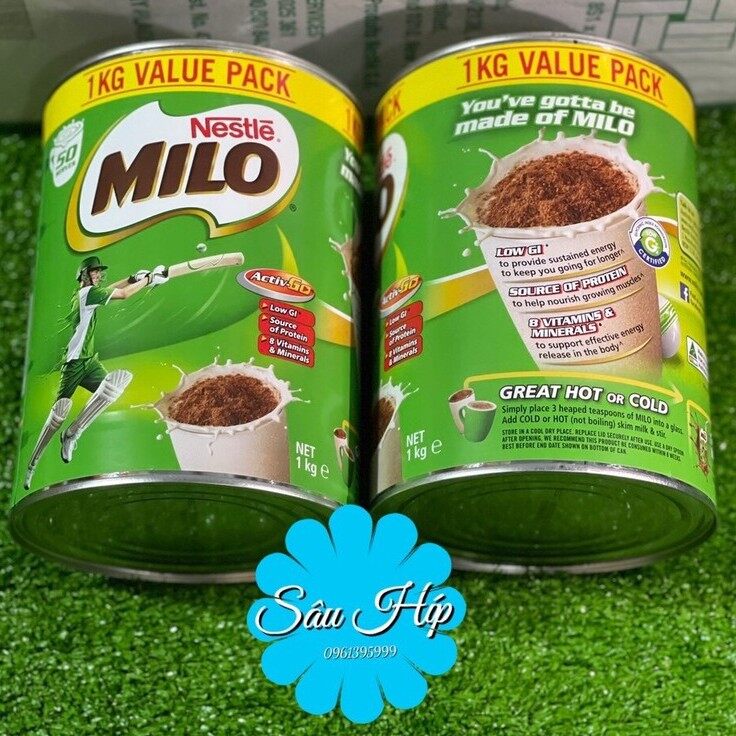 Sữa Nestle Milo Úc 1Kg (Hộp Thiếc) Date 8.2022