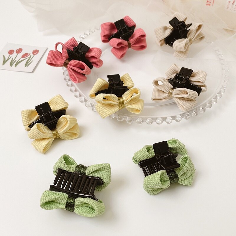 New cute small double-sided bow hairpin