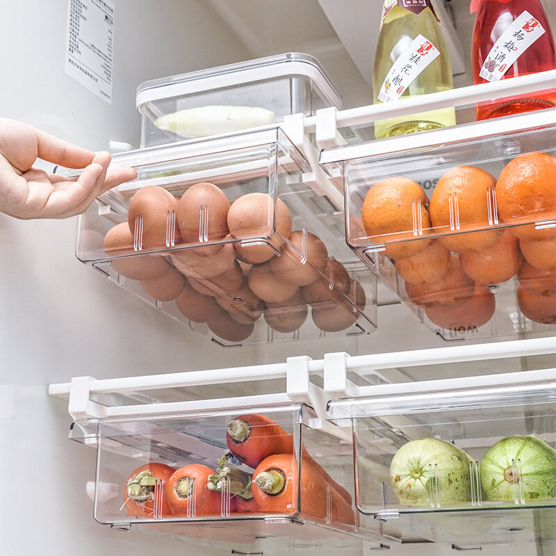 HKStorage Hộp Đựng Tủ Lạnh Hộp Bảo Quản Loại Treo Và Kéo Cho Thú Cưng Trong Suốt Loại Ngăn Kéo Hộp Phân Loại ĐỰNG TRỨNG Và Trái Cây Nhà Bếp