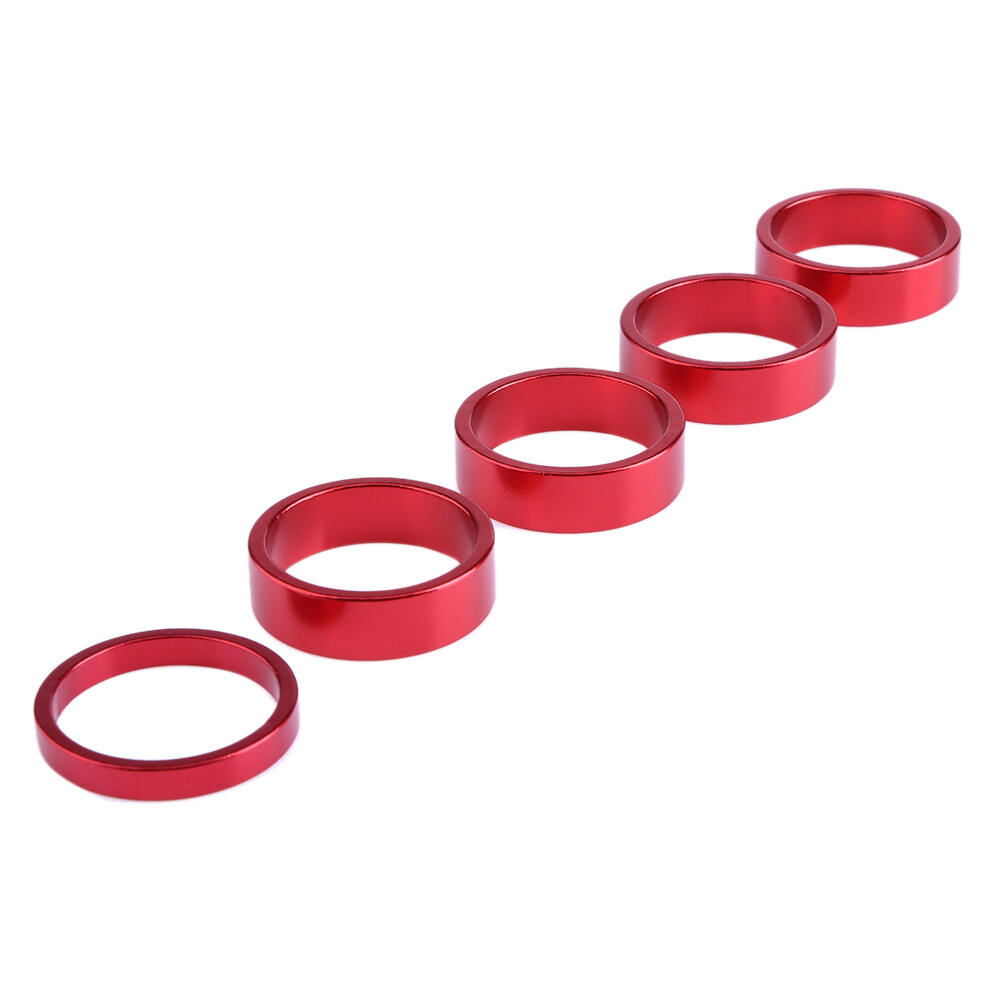 5pcs Aluminum Alloy Bicycle Headset Pad Front Riser Pad Front Fork Gasket
