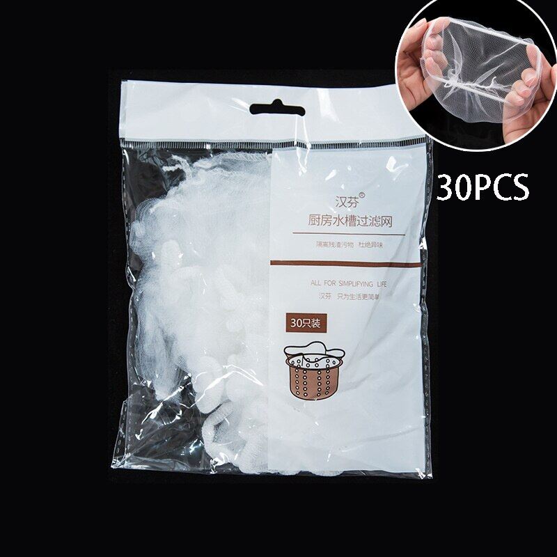 100pcs Disposable Sink Filter Mesh Bag Kitchen Drain Drain Anti-Clog Garbage Bags Sink Cleaning Filter