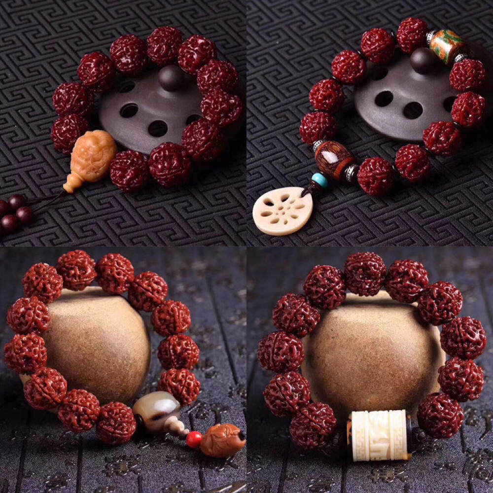 Trusted Store Vòng Tay Bồ Đề Vajra Bồ Đề Ngọc Bích Nepal Thời Xưa Đệm Năm Cánh Vòng Tay Vajra 20Mm Phật