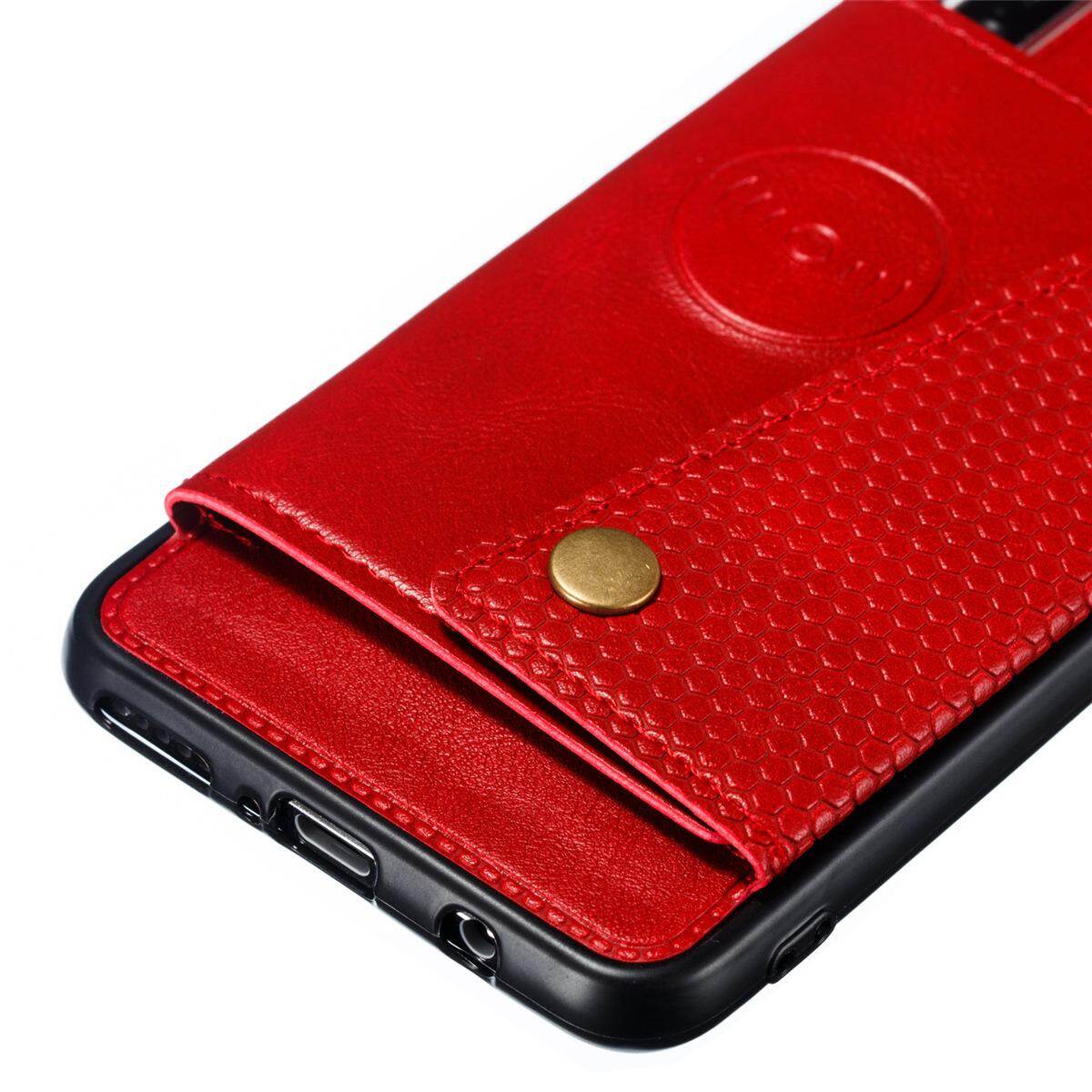 Cho Huawei p30lite & Nova 4E da trường hợp nhiều Folio lật Bìa Wallet trở lại trường hợp vỏ, có thể làm việc với gắn trên xe hơi, ẩn thẻ tín dụng ID khe giữ, retro nút kim loại clasp, đứng hỗ trợ