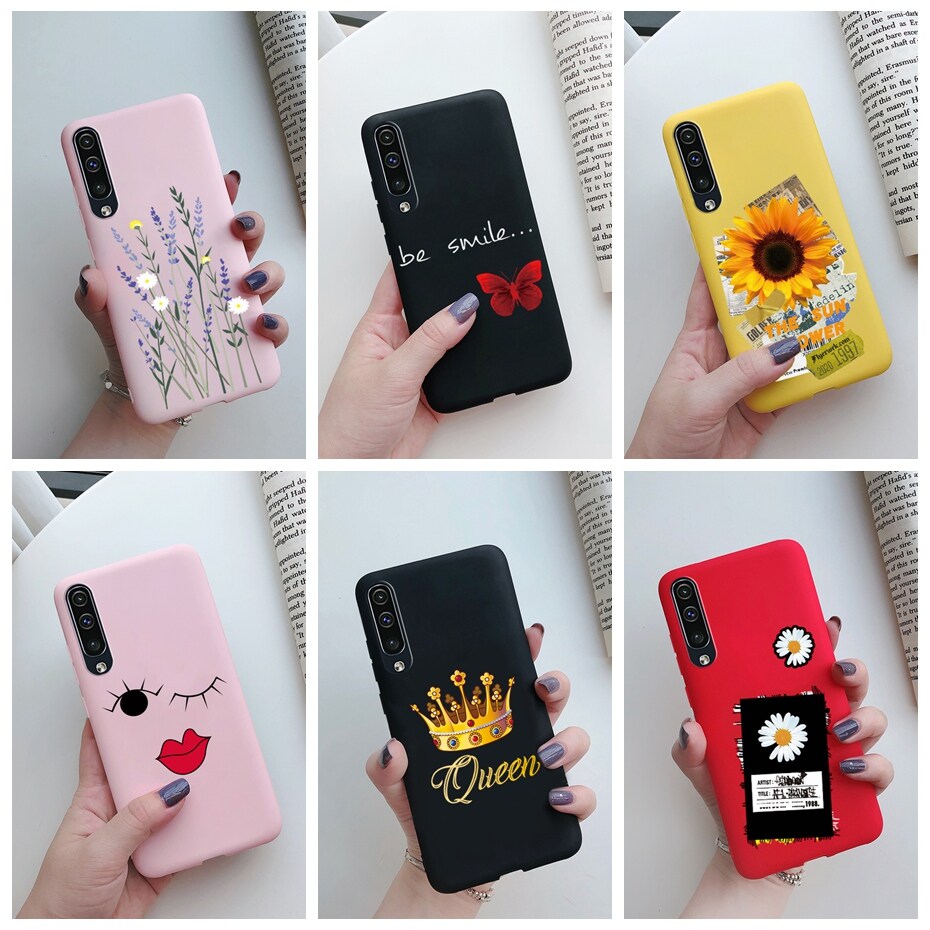 Cute Phone Case for Samsung Galaxy A50 A50s A30s Candy Painted Cases Soft Silicone TPU Back Cover Casing for Samsung A50 A50s A30s
