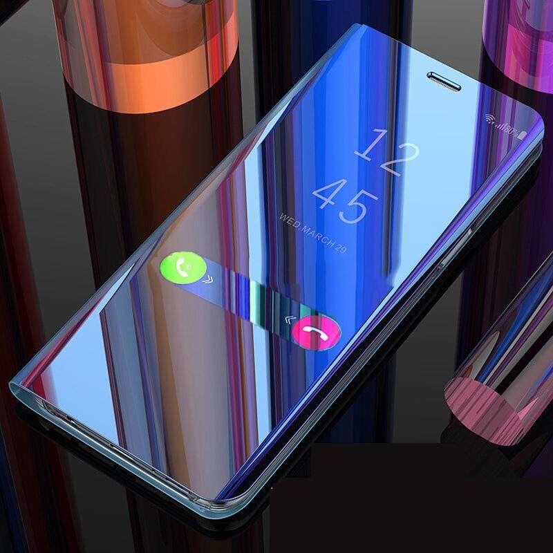 Giá Samsung GALAXY A70 Lật Thông Minh thời trang Ngủ Tự Động và Chức Năng Rõ Ràng ô cửa sổ Gương Phía Trước Thiết Kế Lật Được Làm da Ốp cho điện thoại Samsung Galaxy A70