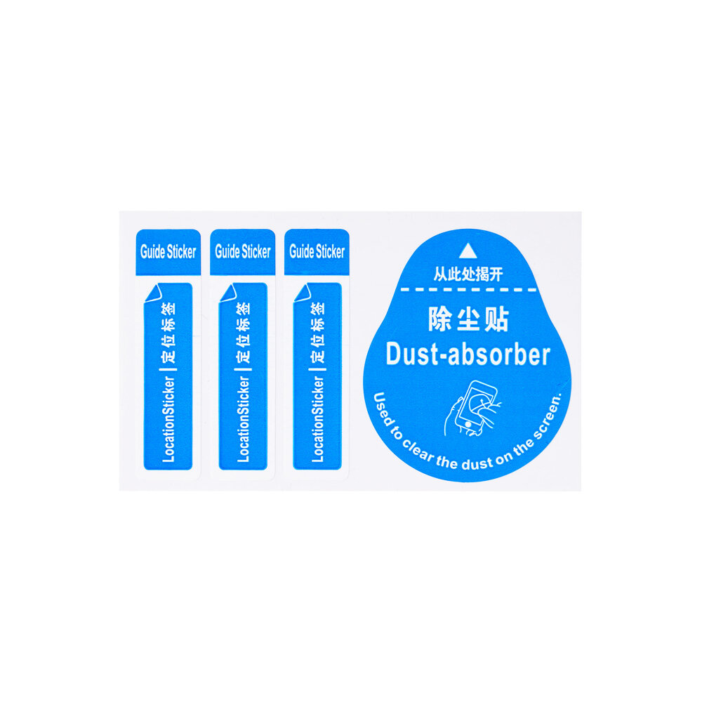 100pcs Dust Removal Screen Cleaning Tool 4 In 1 Dust-absorber + Guide Sticker Wipes Paper Camera Lens Phone For Screen Cleaner