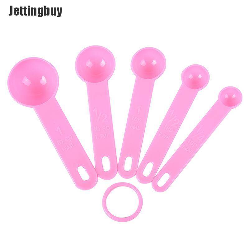 [Jettingbuy] 5PCS/Set Measuring Spoons Kitchen Ladle Baking Cooking Coffee Tools Kitchen Tool