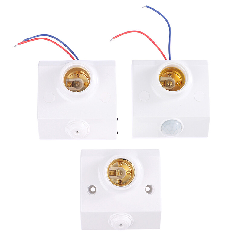 ZTHOME Automatic Human Body Infrared IR Sensor LED Bulb Light E27 Base Lamp Holder