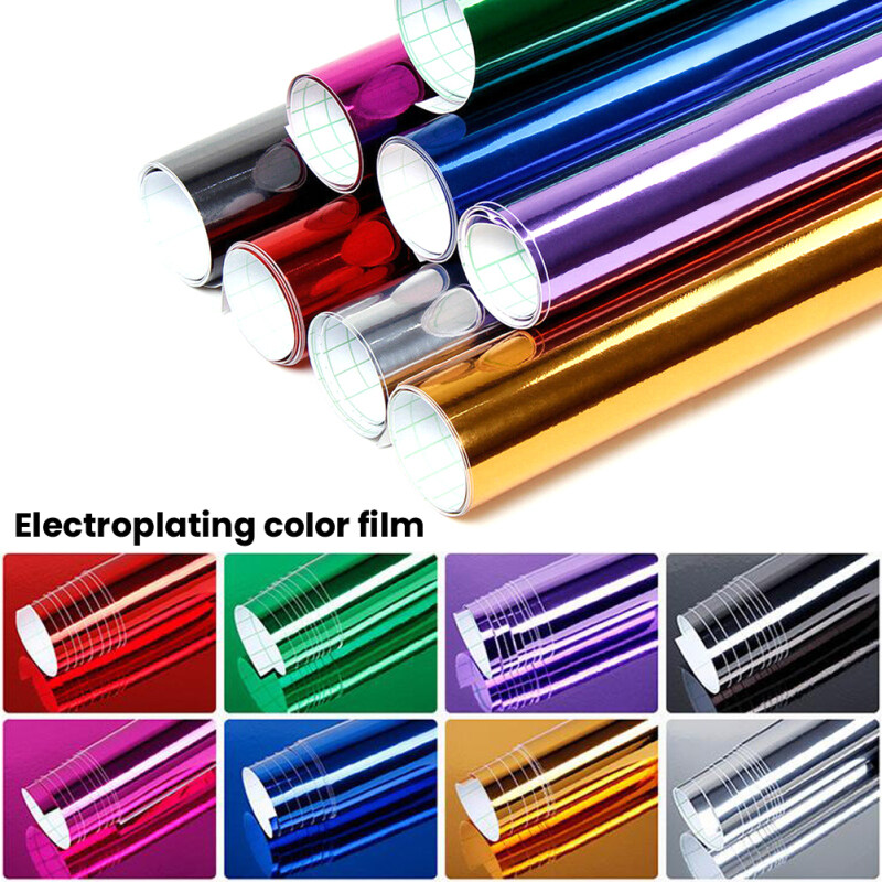 Đề Can Dán Phim Chrome Mirror 152*30Cm, Đề Can Co Giãn Phản Quang Siêu Bóng