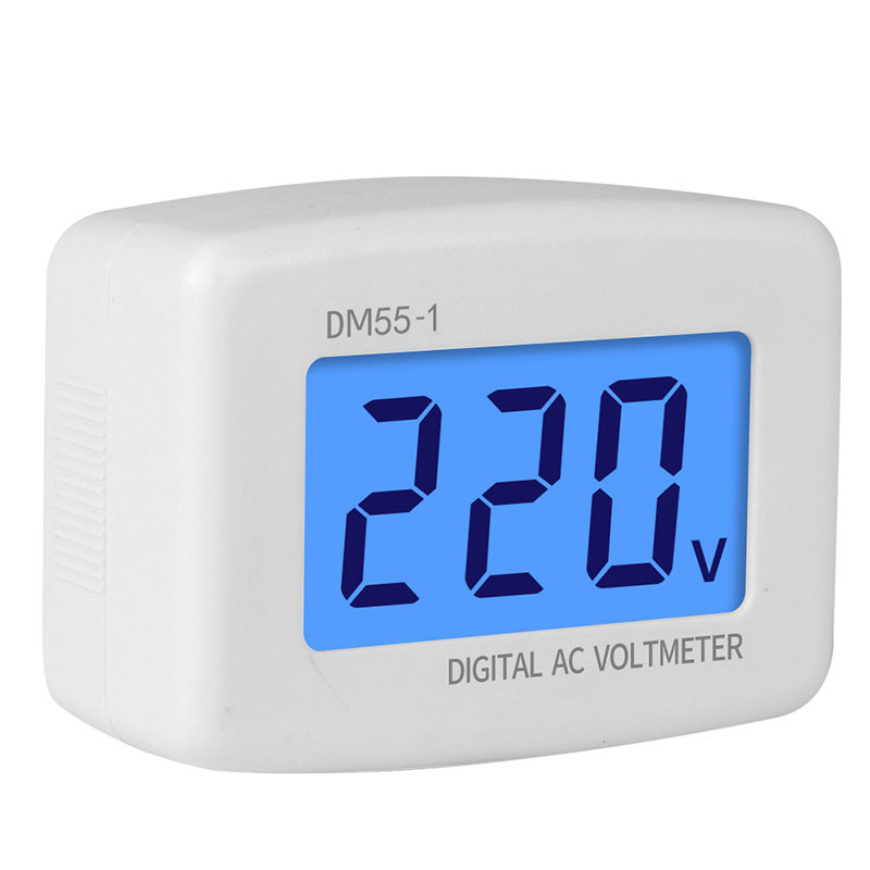 Socket Voltage Meter, Socket Voltage Monitor, DM55-1, Digital Voltmeter, LCD Display for Offices, Factories, Laboratories and Private Homes (EU Plug Socket Voltage Meter, Socket Voltage Monitor, DM55-1, Digital Voltmeter, LCD Display for Offices, Factories, Laboratories and Private Homes (EU Plug