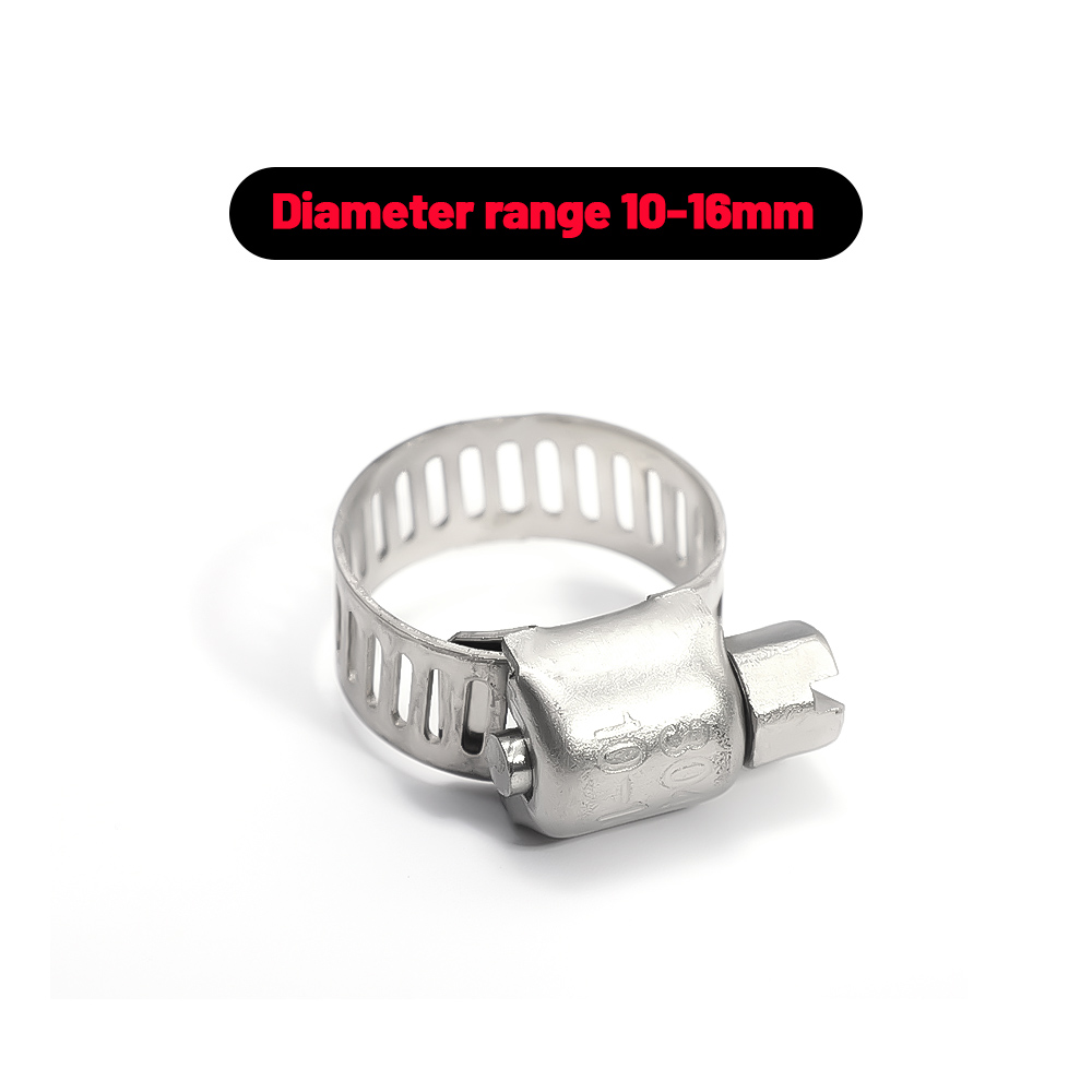 Universal Water Hose Connection Fixing Clamp Stainless Steel Fastener Fits Multiple Size Hose