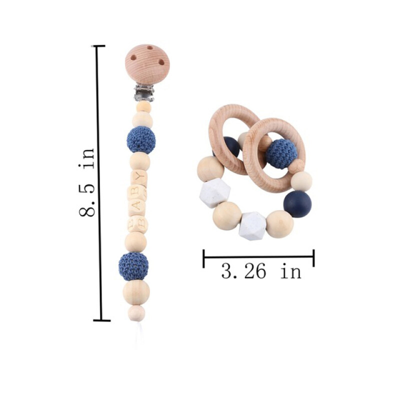 Đồ Chơi Trẻ Em, Silicone Hạt Teethers Nhẫn Bằng Gỗ, Handmade Vòng Đeo Tay Chuỗi Núm Vú Clip Chuông Xe Đẩy Em Bé Mọc Răng Sản Phẩm Em Bé bán chạy