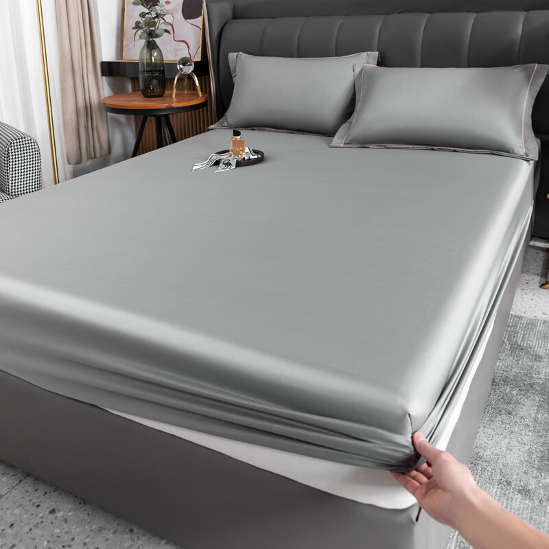 SUNLIGHT HOME Cooling Bedsheet 6 Colors,Solid Color Bed Sheet,Breathable Fitted Bedsheet