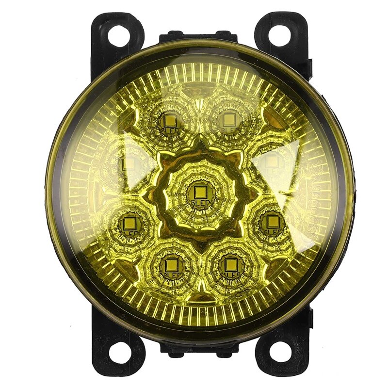 4F9Z-15200-AA 1PCS Car Fog Lamps Lighting LED Lights for Ford Explorer Transit Focus Fusion for Honda Crosstour CR-V for Nissan Suzuki Renault Peugeot and More(Yellow Light)