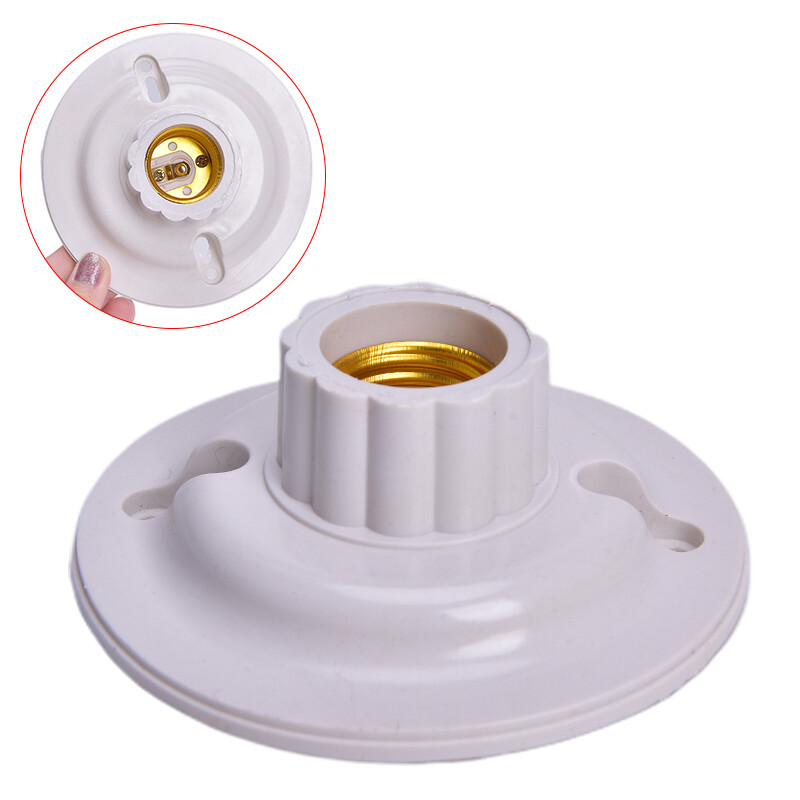 Ditur e27 led light bulb holder round socket e27 base hanging lamp socket screw base
