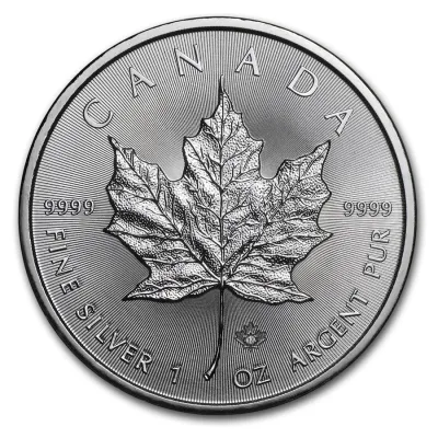 Canada $5 Maple Leaf 2017 1oz 1 oz .9999 Silver Coin (with capsule)