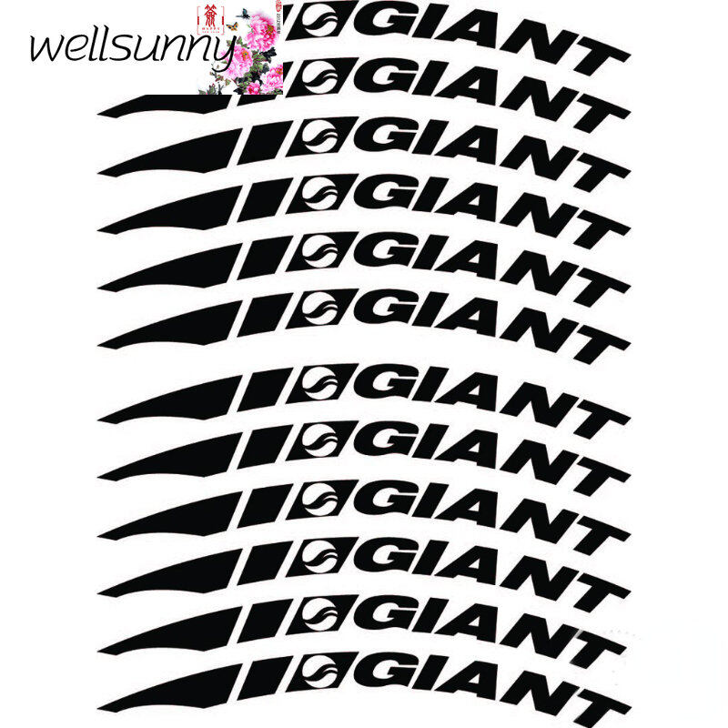 Wellsunny mtb rim stickers road bike wheel set decals cycling reflective stickers 20" 24" 26" 27.5" 29" 700c bicycle accessories