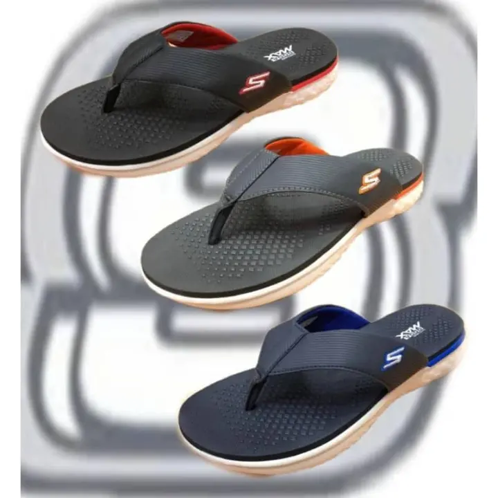 skechers goga max flip flops mens