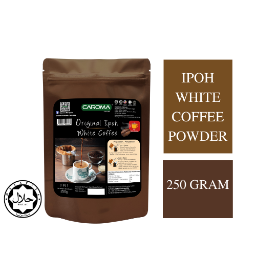 CAROMA Less Sweet 3 in 1 Instant Original Ipoh White Coffee Powder