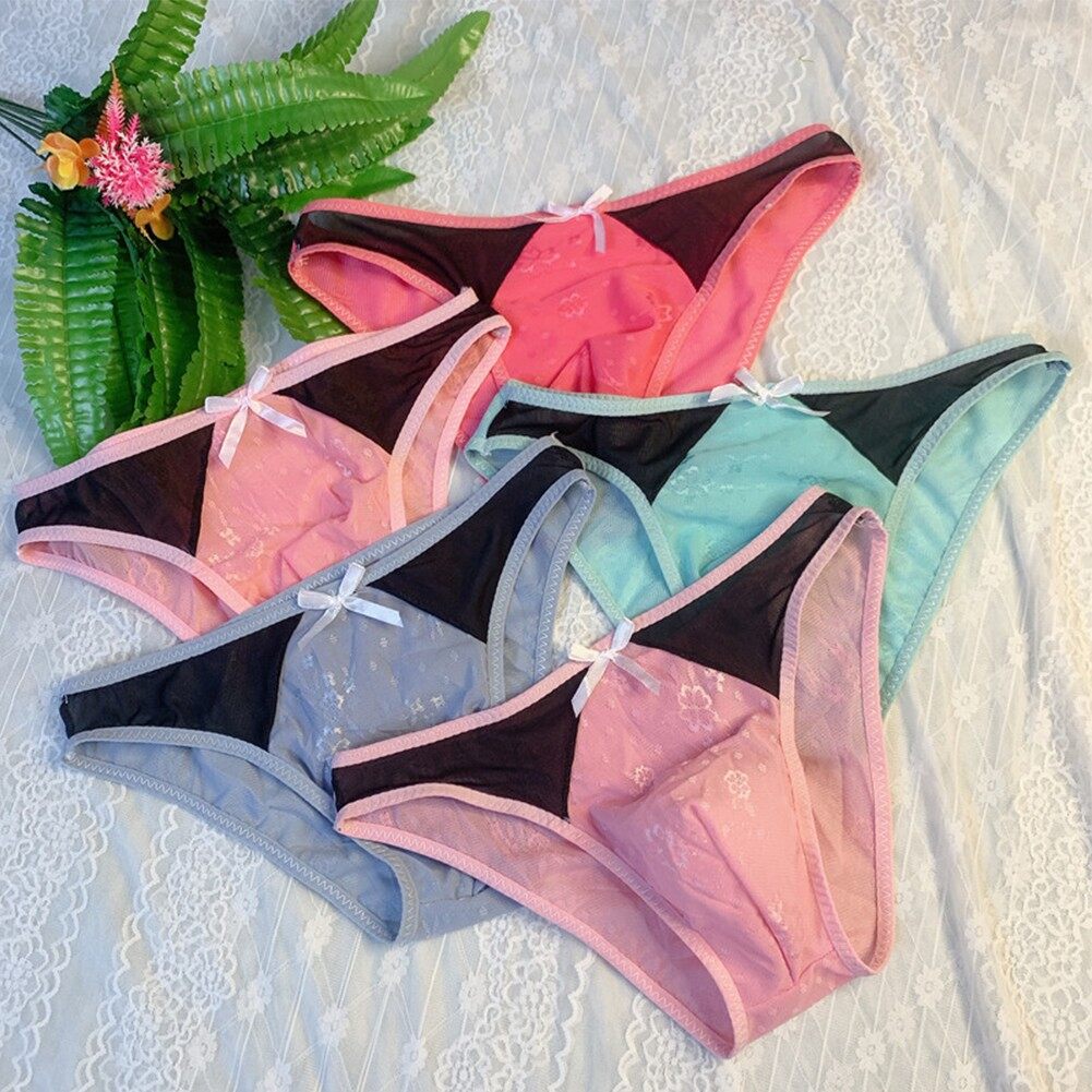 【specialthing】 Sissy Underpants For Men Ultra-Thin Breathable Jacquard Large Underwear 【Ready Stock】