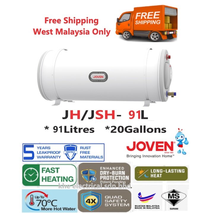 Joven JSH91 Storage Water Heater (NEW MODEL 2022) With Isolator Barrier