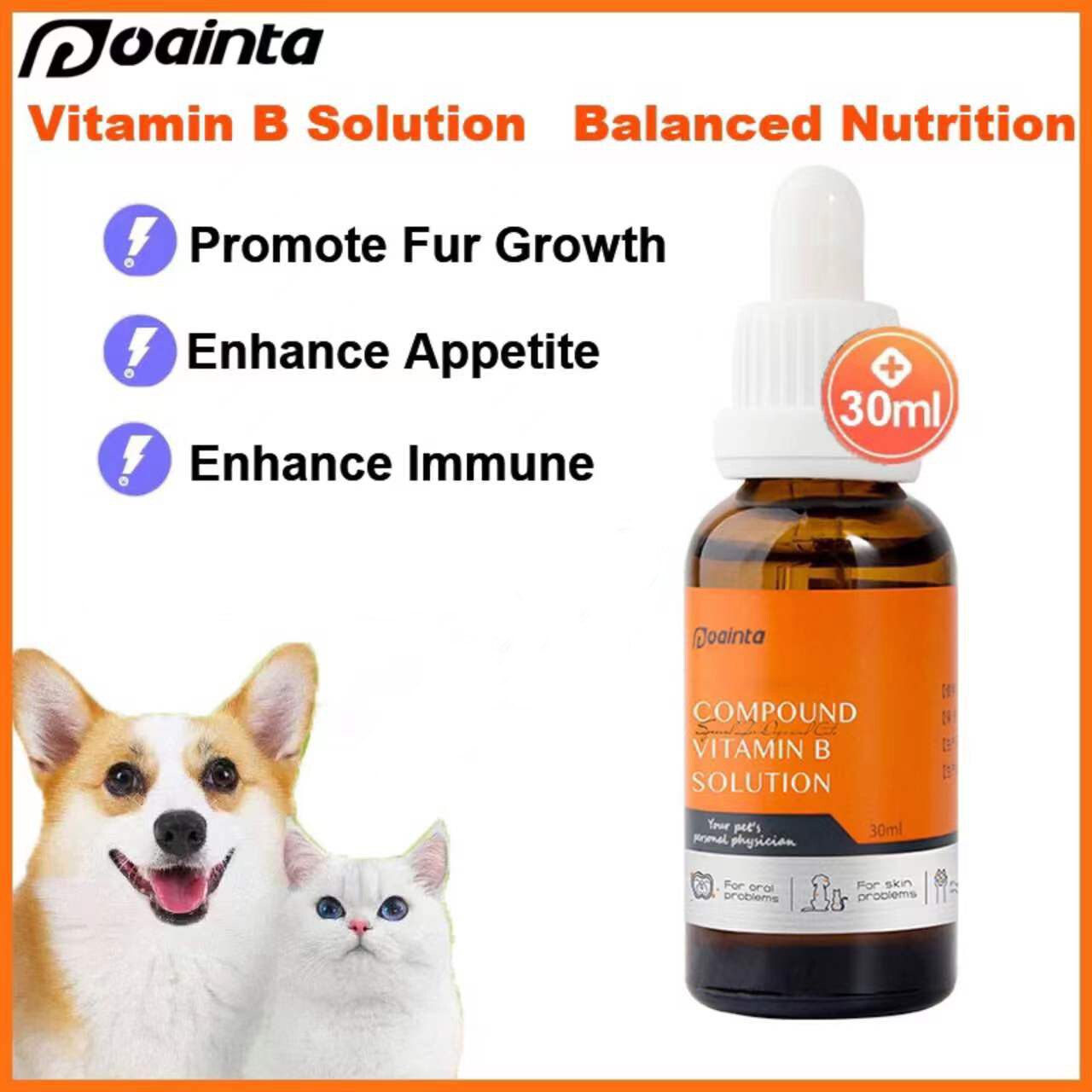 Puainta Vitamin B Complex Solution Pet Probiotics Supplement for Dog and Cat 30ML Lazada PH