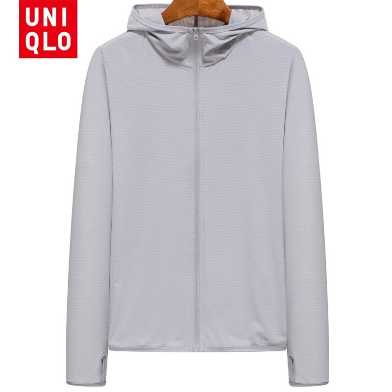 Uniqlo Áo Khoác Gió Chống Nắng Quần Áo Chống Nắng Ngoài Trời Cho Nam Nữ Áo Khoác Có Mũ Dáng Rộng Thường Ngày Áo Khoác