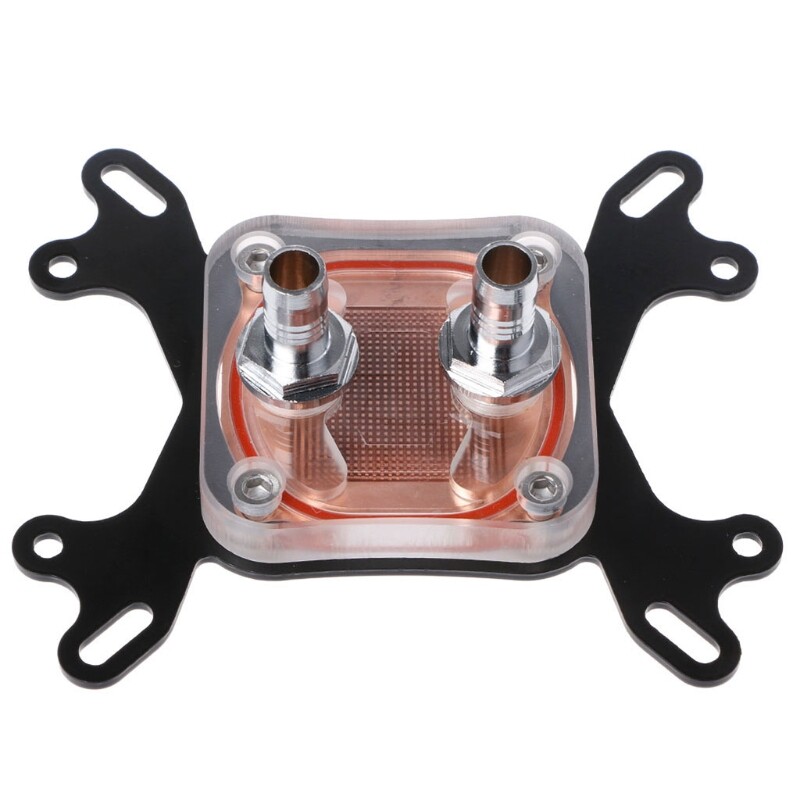 Computer CPU Water Cooler 50mm Transparent Cover Cooling Block For AMD Intel