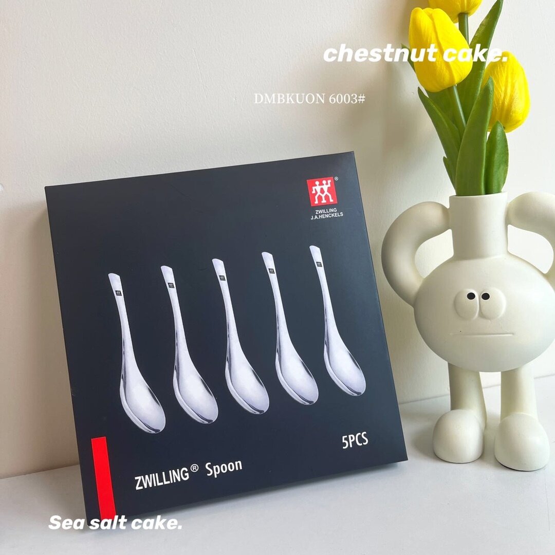 German Zwilling 304 stainless steel palace spoon five sets of household rice spoons soup spoons
