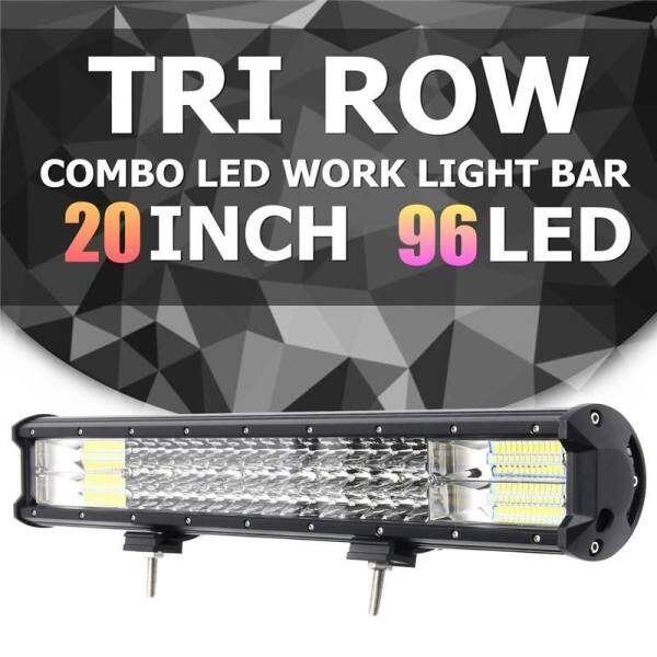 10-30 V 288 W Trị Liên Tiếp Làm Việc Thanh Ánh Sáng Đèn Pha Đèn Combo 20 Inch Lái Xe Offroad ĐÈN LED Làm Đèn Xe Hơi Cho Xe Jeep Thuyền IP67