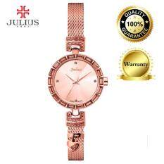 Authentic Korea Julius JA-723 Women Fashion Rhinestone Quartz Watch RedMYR132. MYR 134