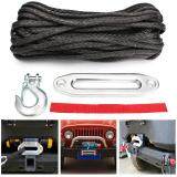 100ft 10mm 23000LB Synthetic Winch Rope Hook Hawse Fairlead Tow Cable Offroad