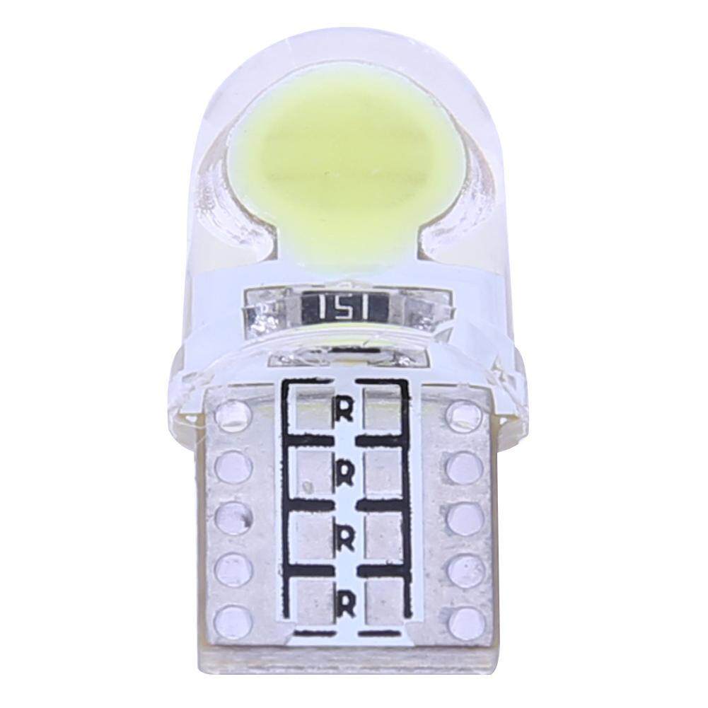 MHStore 10pcs 12V T10 W5W Bulb White LED Lamp COB Silicone Shell Car Turn Side Lamp