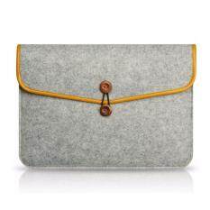 11 Inci Wol Tas Tangan Laptop Felt Case Tas untuk HP IBM MAC BOOK Air/Pro, Ukuran: 31X21 Cm-Abu-abu