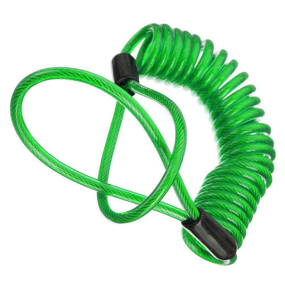 150cm Alarm Disc Security Lock Anti Thief Bag Motorcycle Wheels Disc Brake And Spring Reminder Green Cable - intl