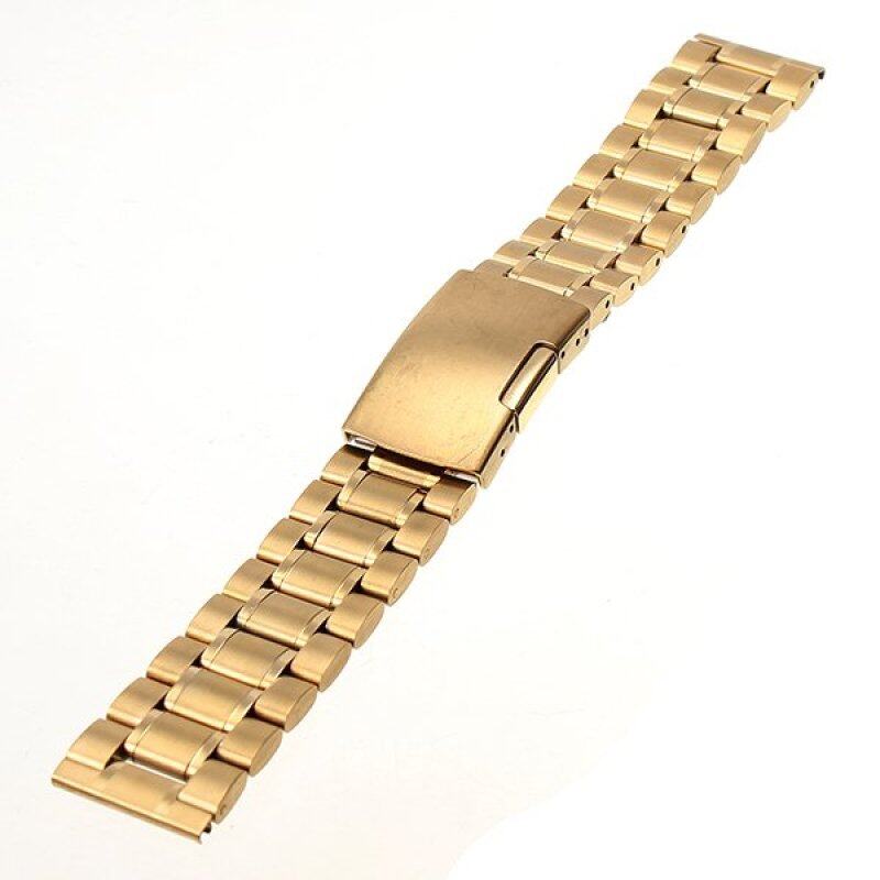 18-22mm Stainless Steel Watch Band Strap Side Push Button Clasp Buckle Bracelet - Intl Malaysia