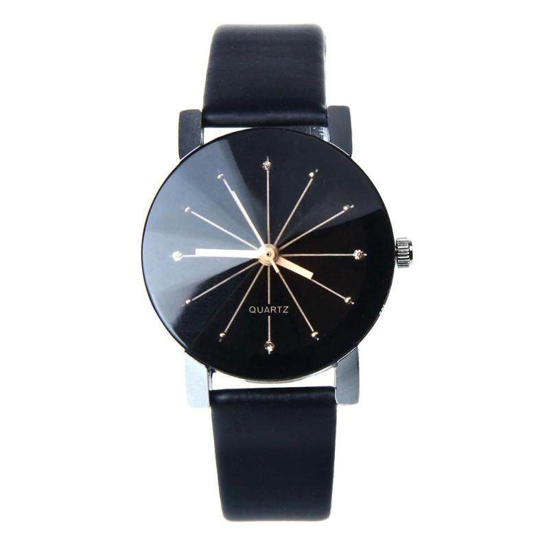 1PC Women Quartz Dial Clock Leather Wrist Watch Round Case Malaysia