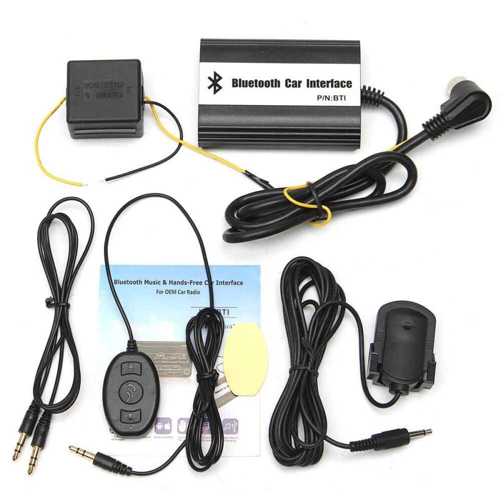 1Set Auto Bluetooth Ki Hands-Free Stereo Aux Adapter Interface For Volvo Hu