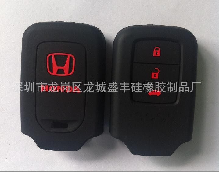 2 pcs Honda City / Accord / CRV 2014-2018 Keyless Remote Car Key Silicone Cover Case (Grey) - intl