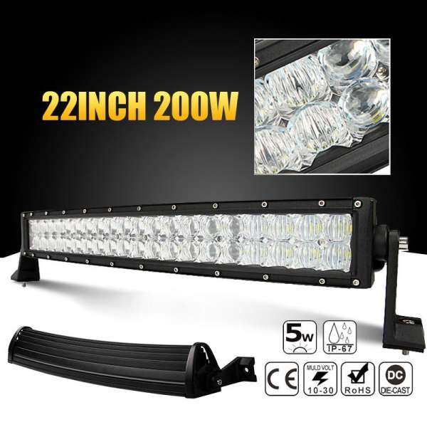 22 inch 200 W LED Cong Worklight 40x 5D CREE Chip ComBo Offroad Ánh Sáng