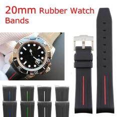 20 Mm Karet Melengkung Berakhir Tali Jam untuk Rolex