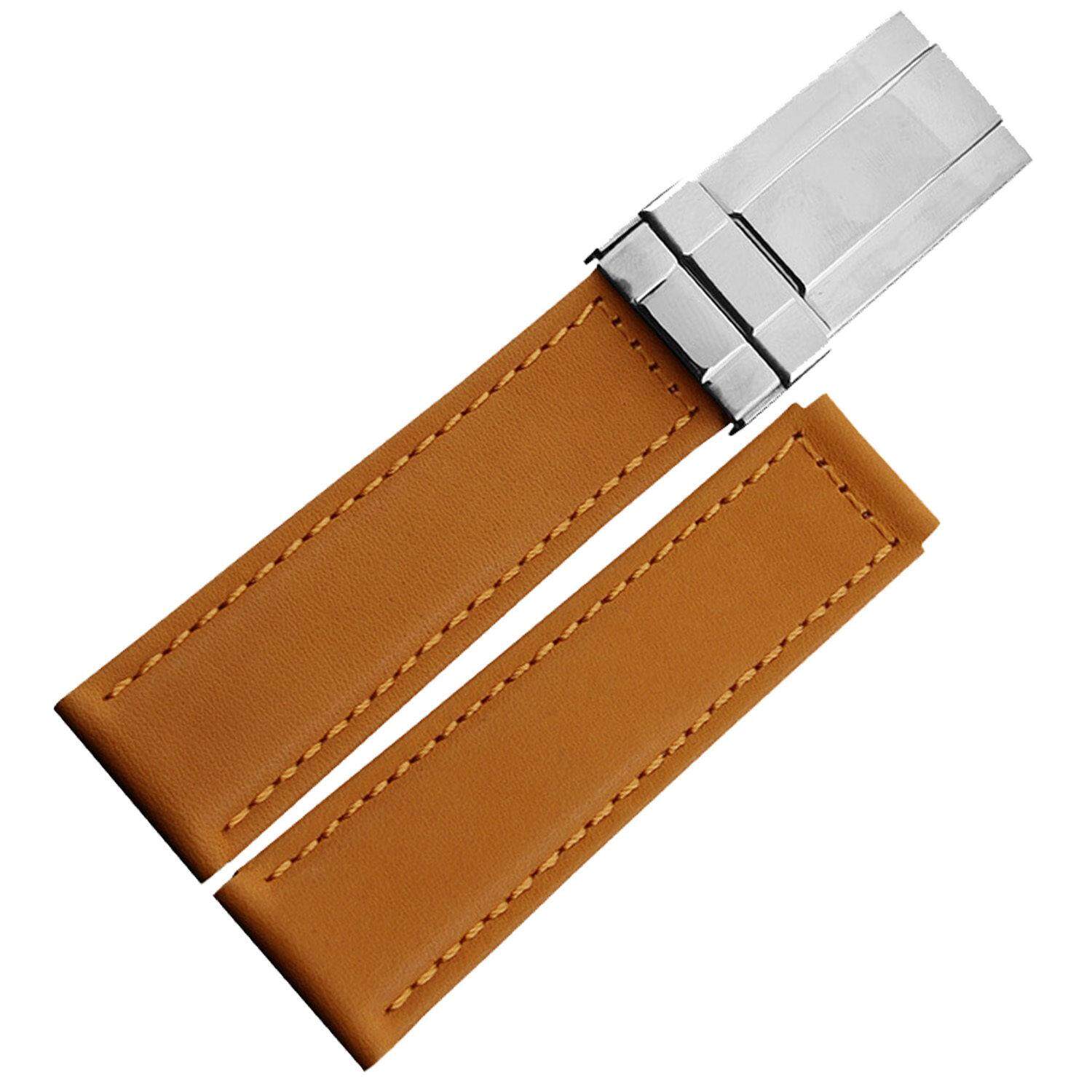20 Mm Warna Tan Jam Tangan Kulit Tali Band Deployment Gesper Kompatibel untuk Daytona 302302729591-Intl