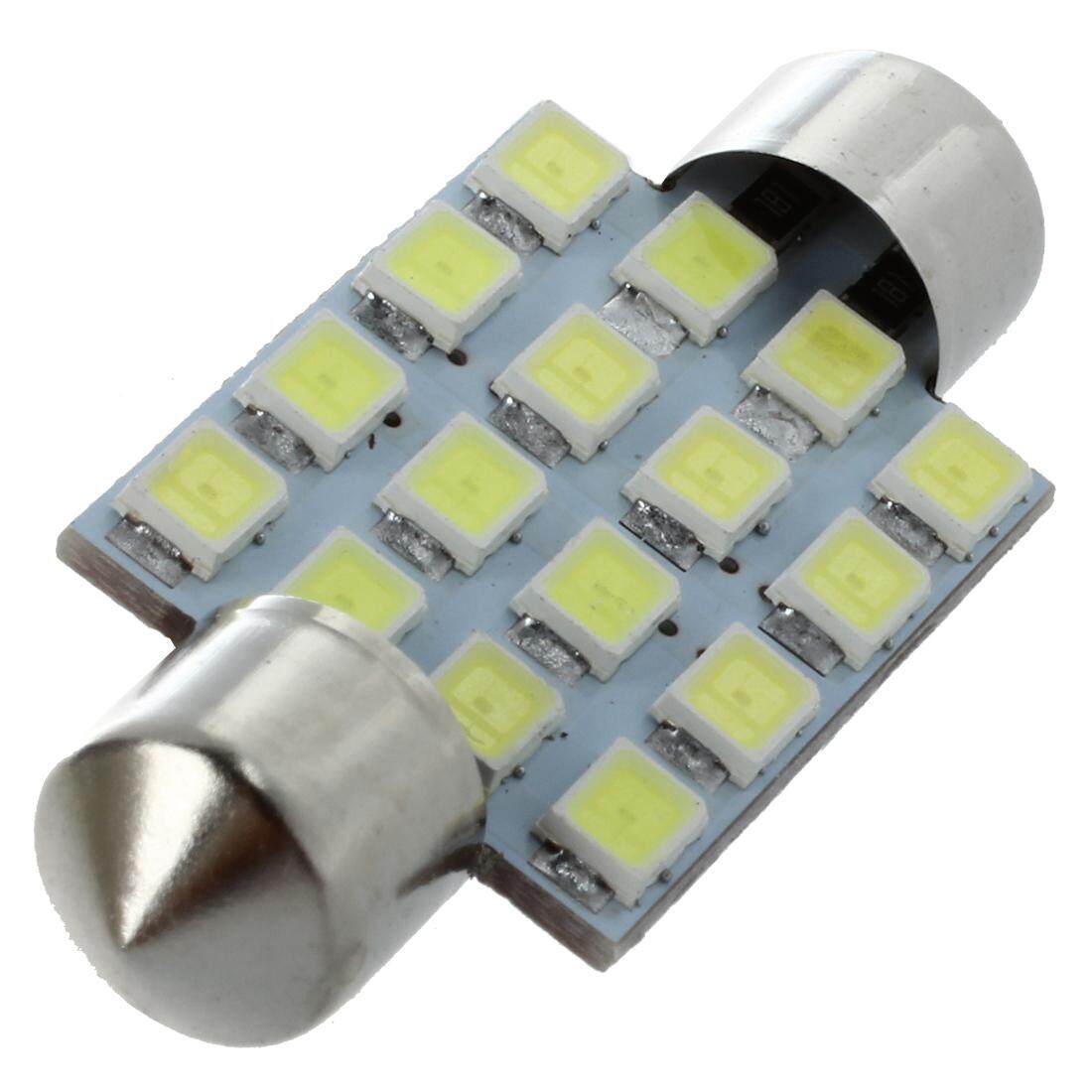 20X39 Mm Dome 16 LED 3528SMD Mobil Memperhiasi Bohlam Interior Lampu Terang 239 Putih 12 V-Intl