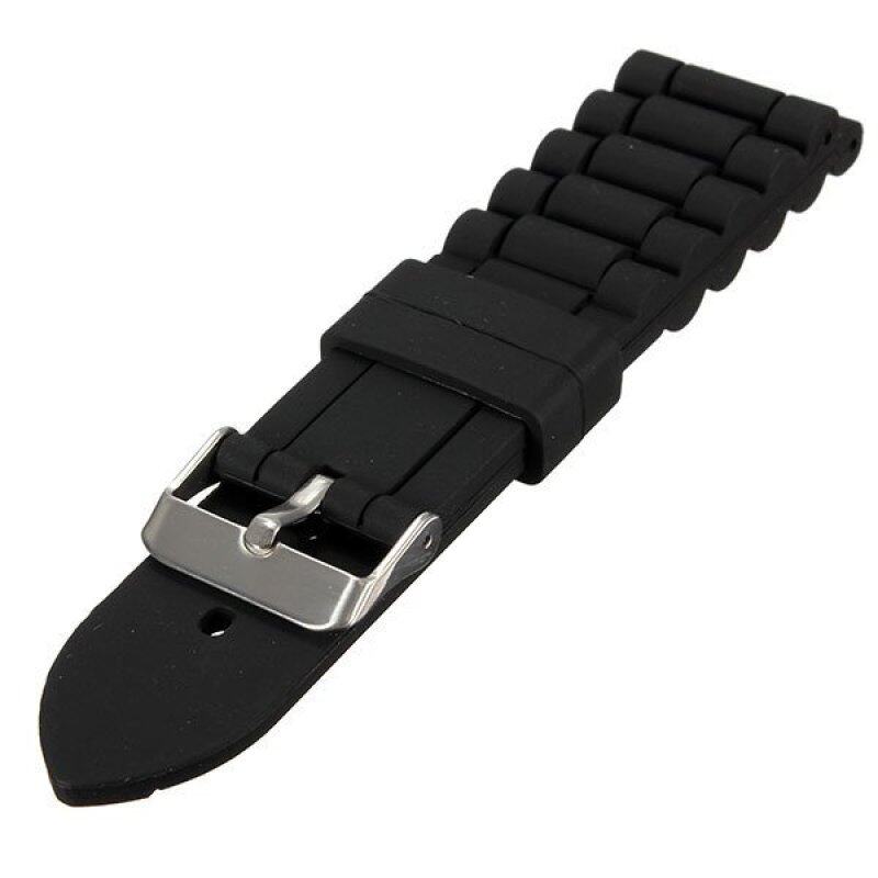 24mm Mens Military Silicone Rubber Diving Sport Wrist Watch Band Strap Malaysia