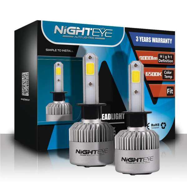 1 Nighteye 72 W 9000LM H3 LED Đèn Pha Lái Xe Sương Mù Đèn Bóng Đèn DRL