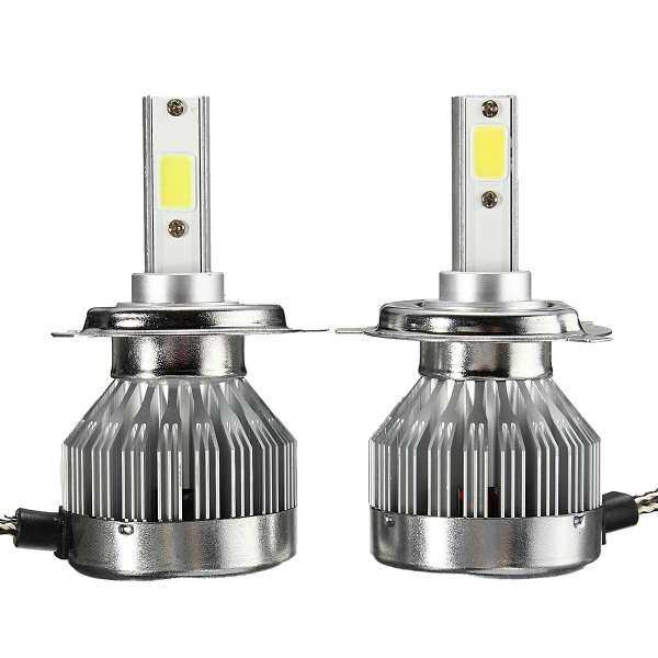 2 CHIẾC 60 W H4 ĐÈN Pha LED Bộ COB Xà 6500 K