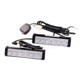 2 chiếc DRL BI GẦM LỒI Ô Tô Xe Cấp Cứu Cảnh Báo Đèn Hiệu Lưới Tản Nhiệt Trước Dash LED Nhấp Nháy Đèn nhấp nháy Thanh Cảnh Sát Đèn Thận Trọng Đèn