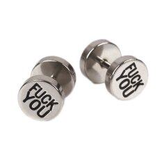 Men Earrings At Best Price In Malaysia 2pcs Punk Style Dumbbell Earring Young Man Special Rebel Steel Ear Stud